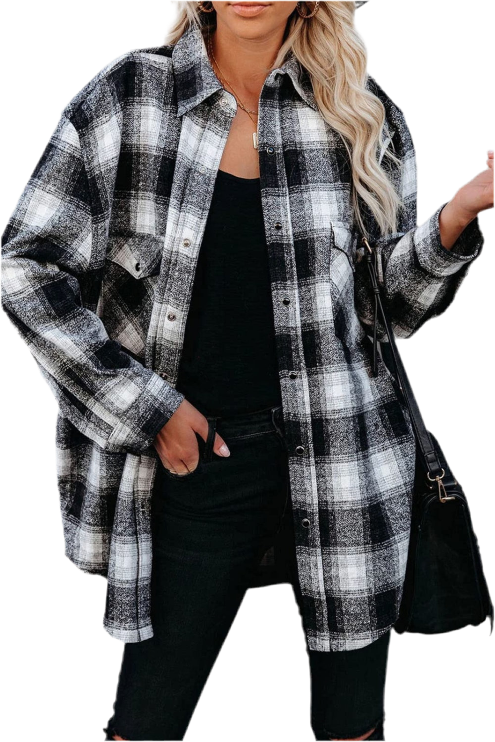 Full Size Plaid Collared Neck Long Sleeve Shirt