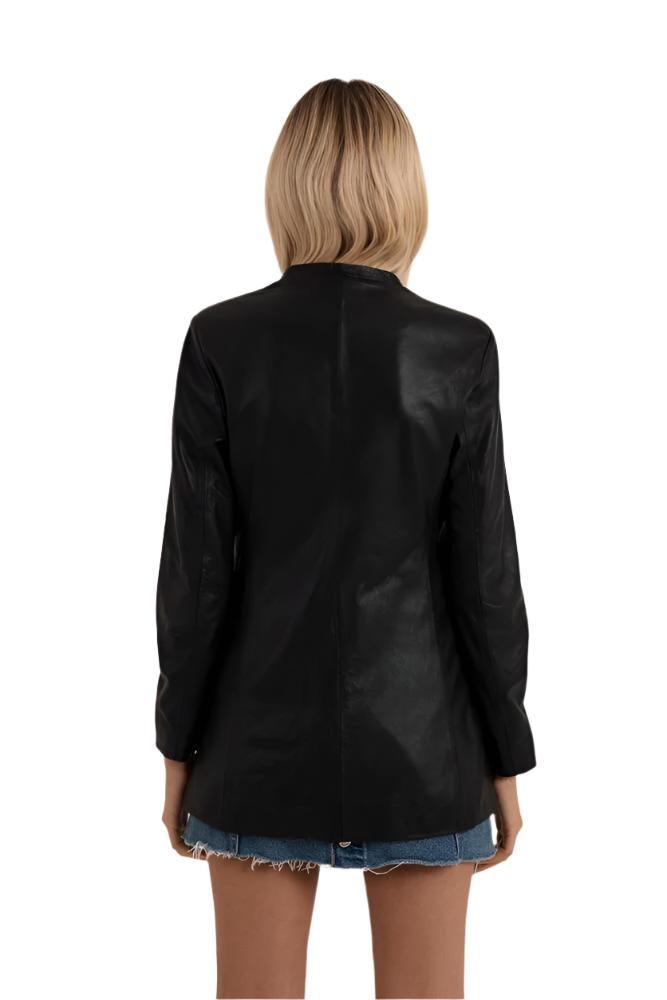 Genuine Leather Blazer