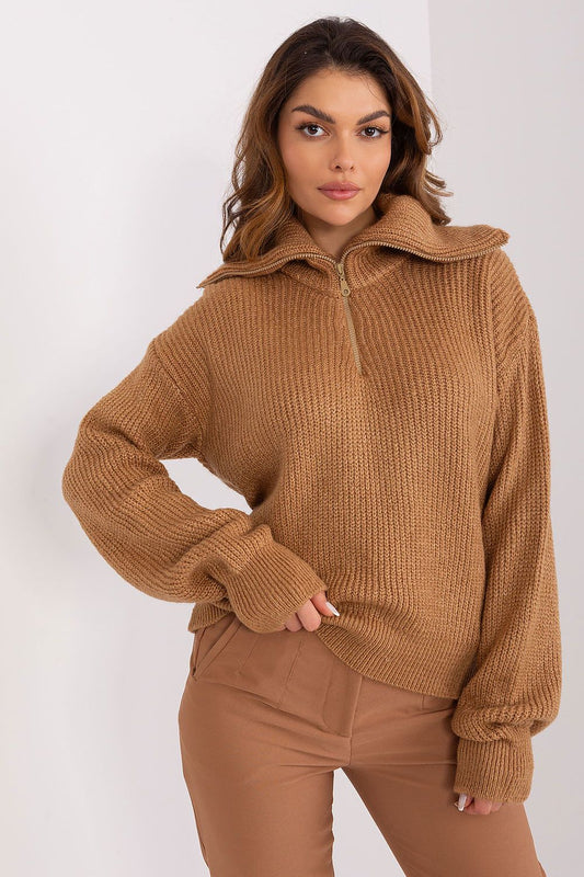 Turtleneck Pullover with Zipper