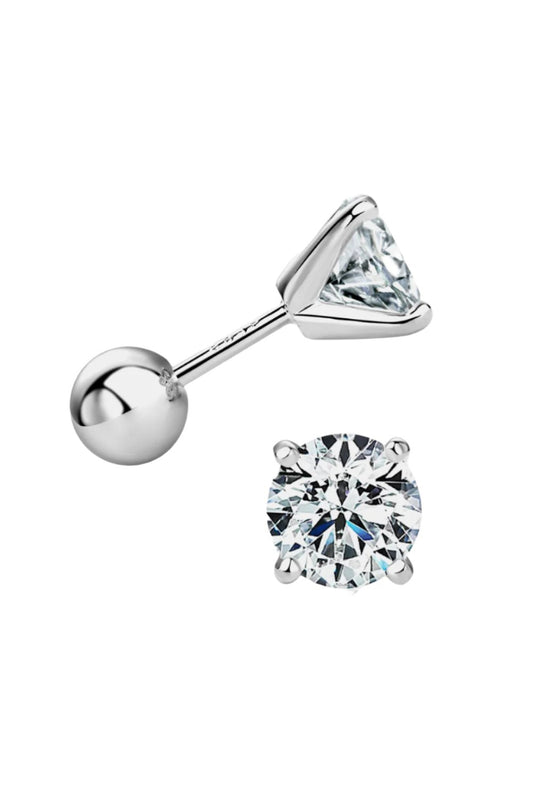 2 Carat Moissanite 925 Sterling Silver Stud Earrings