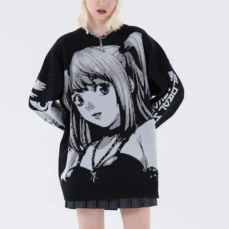 Harajuku Anime Oversized Sweater