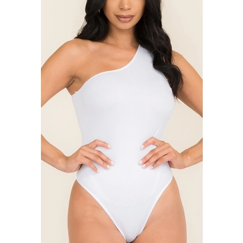 One Shoulder Ribbed Bodysuit