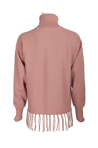 Fringe Turtleneck Sweater