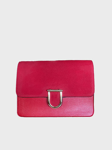 Janet Red Leather Crossbody Bag