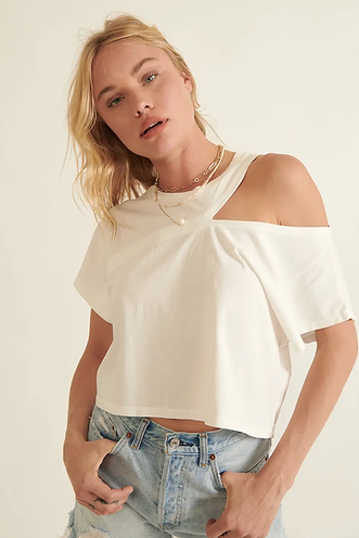 Cut-Out Shoulder Top