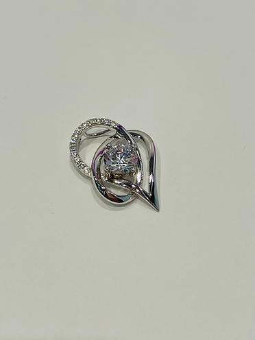 Sterling Silver Spiral Heart Pendant