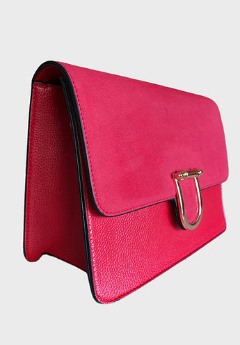 Janet Red Leather Crossbody Bag