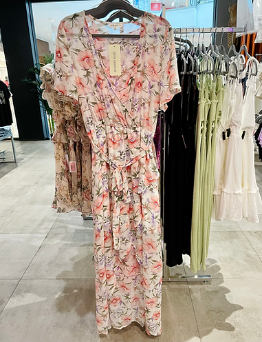 Jamie Floral Hi-Low Maxi Dress (Plus Size)