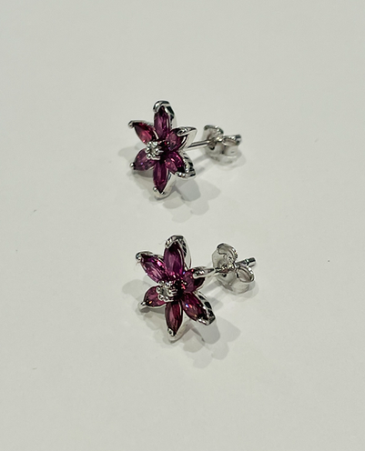 Sterling Silver Flower Earrings